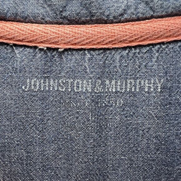 Johnston & Murphy 1/4 Zip Pullover Sweater Men Size Large Peach Orange Mock Neck - Picture 7 of 11